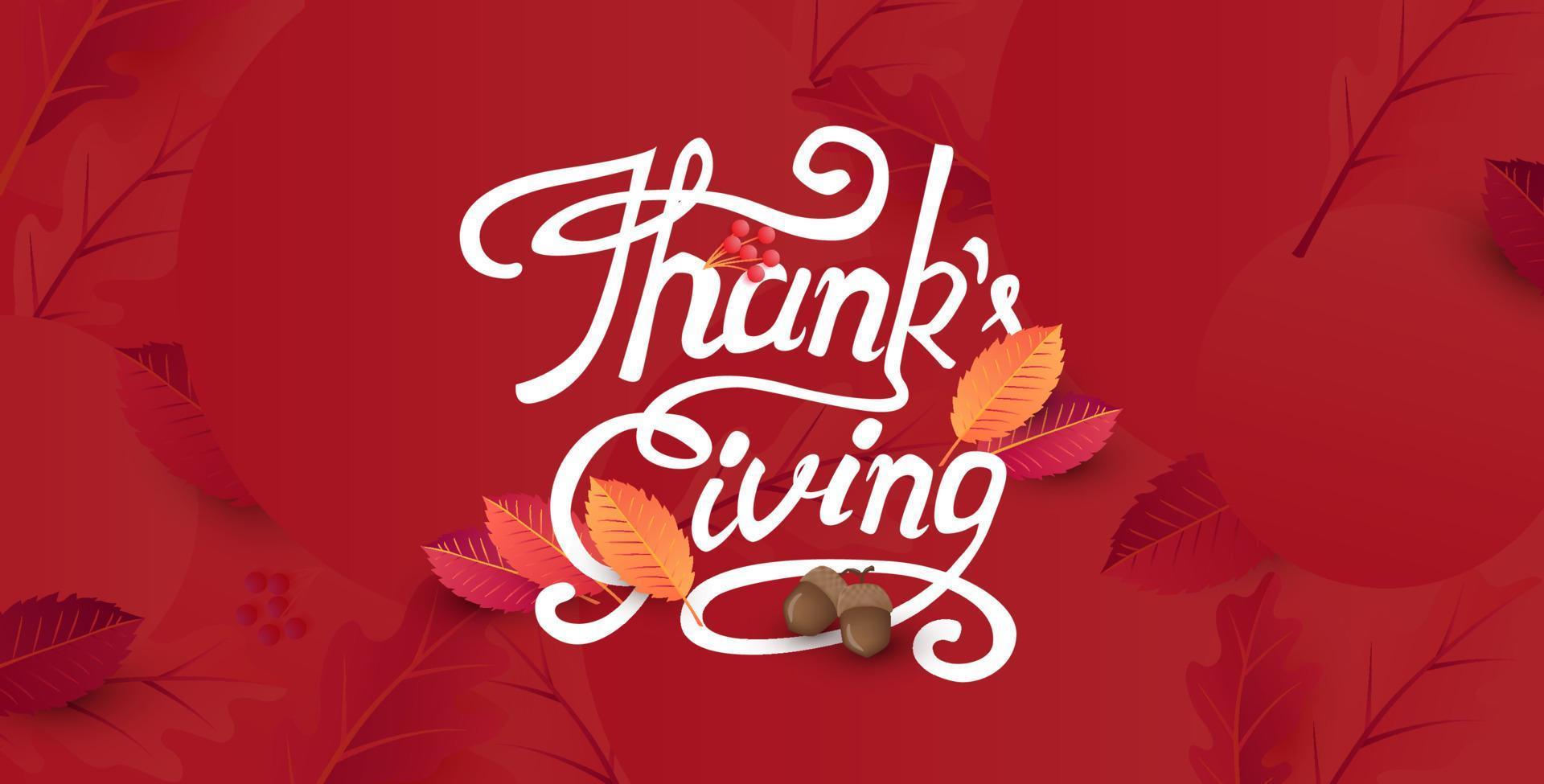 Thanksgiving day banner background vector