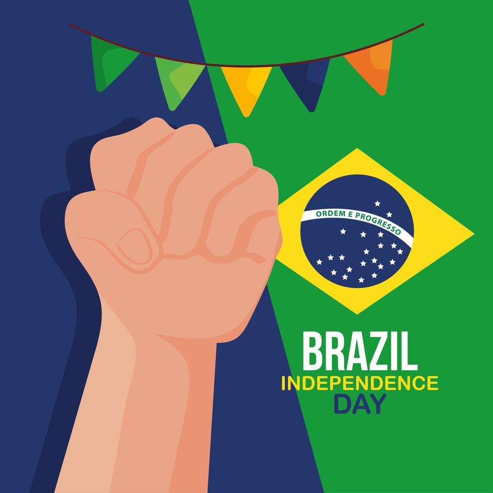 cartel del día de la independencia de brasil vector
