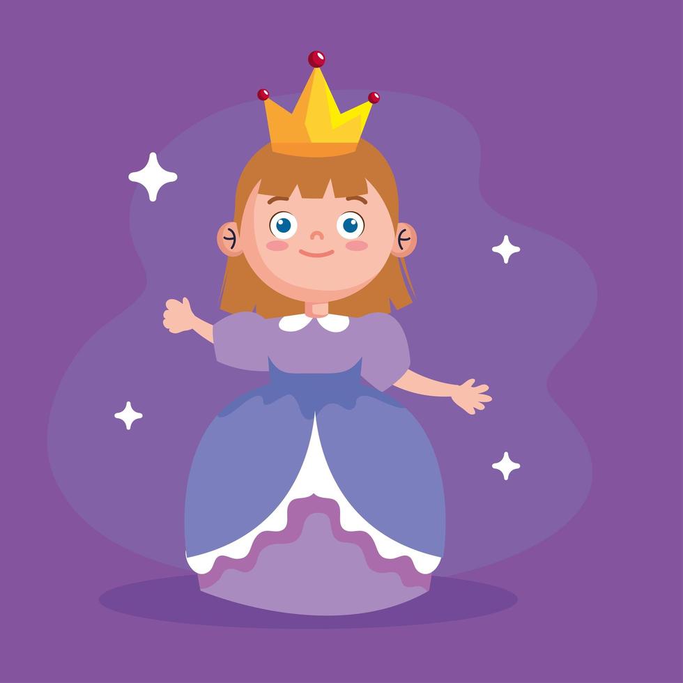 girl with princess dress vector