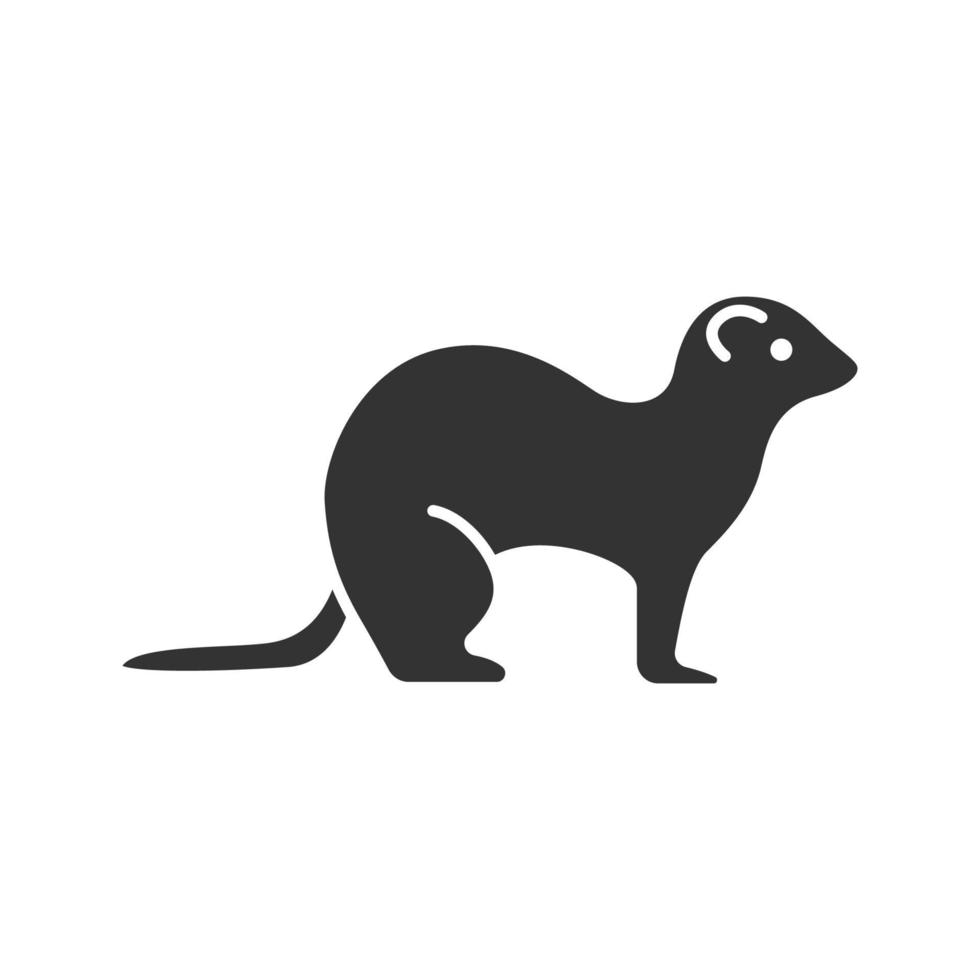 Ferret glyph icon vector