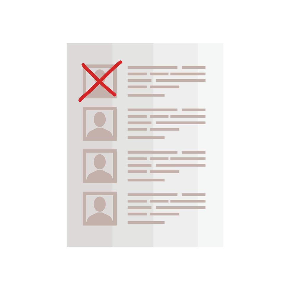 ballot vote paper vector