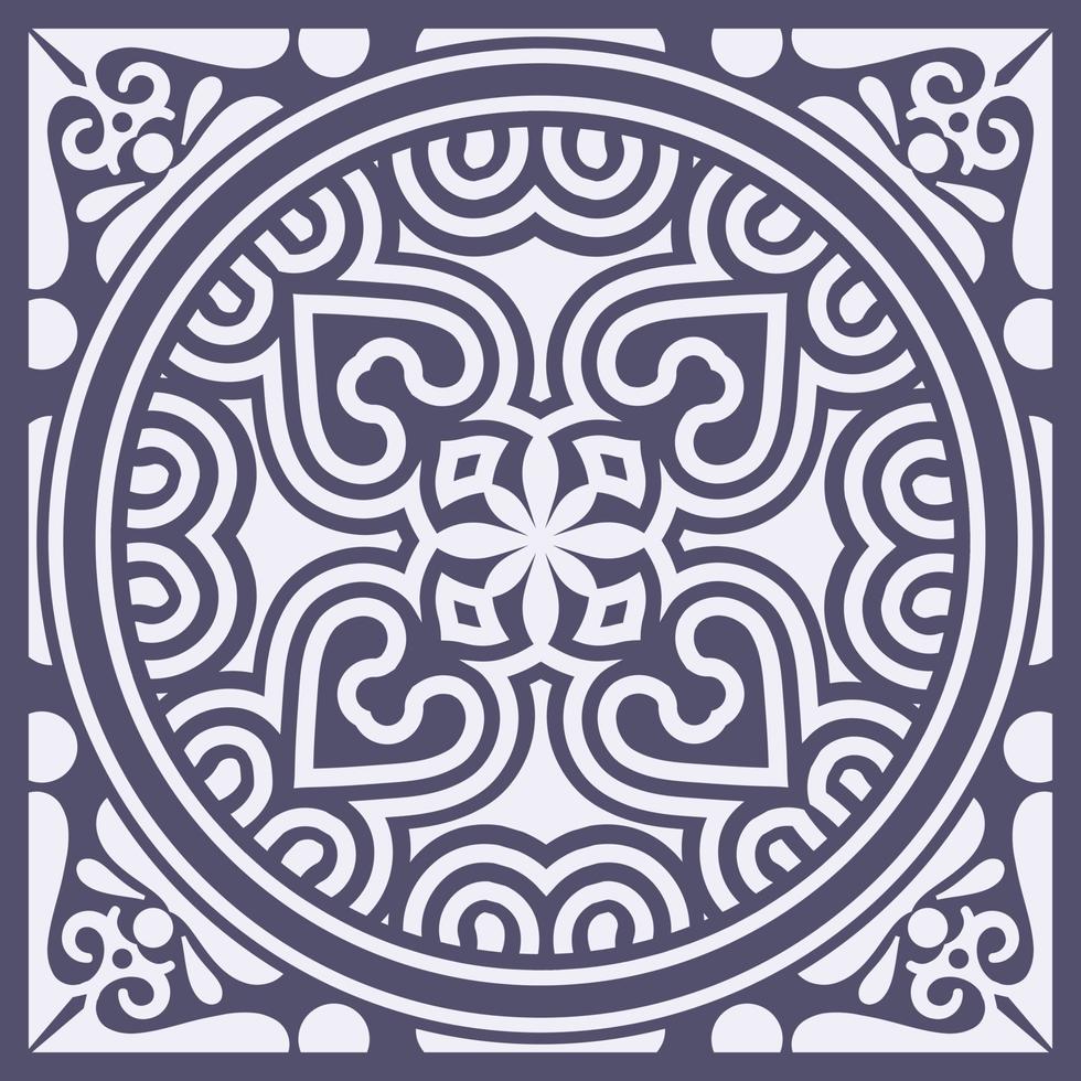 plantilla de diseño de borde de patrón ornamental vector