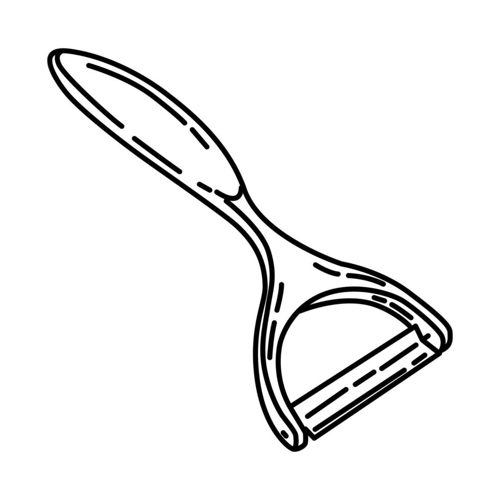 Vegetable Peeler Icon. Doodle Hand Drawn or Outline Icon Style vector