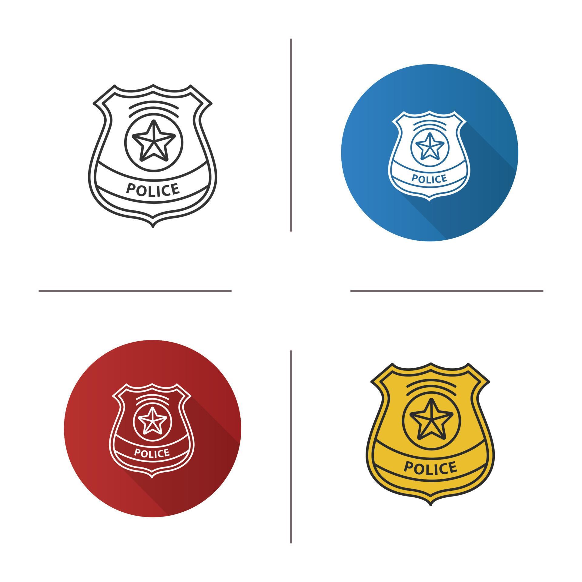 Police detective badge icon 4223633 Vector Art at Vecteezy