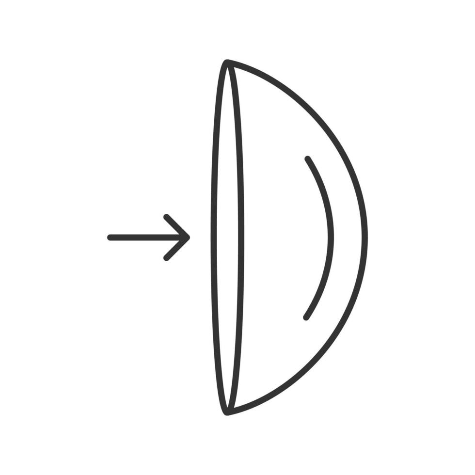 Eye contact lenses removing instruction linear icon. Thin line illustration. Contour symbol. Vector isolated outline drawing