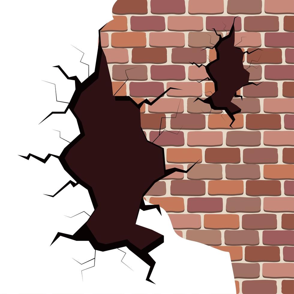 icons cracks in the wall vector