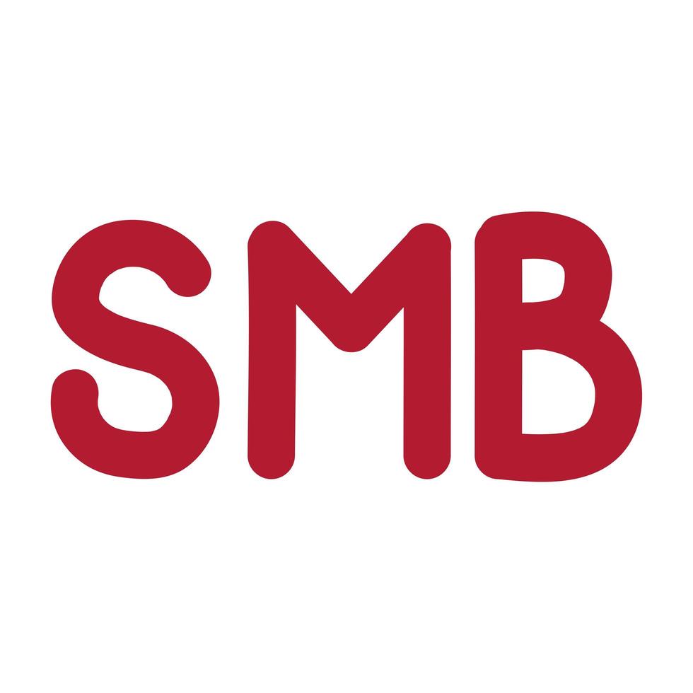 smb text banner vector