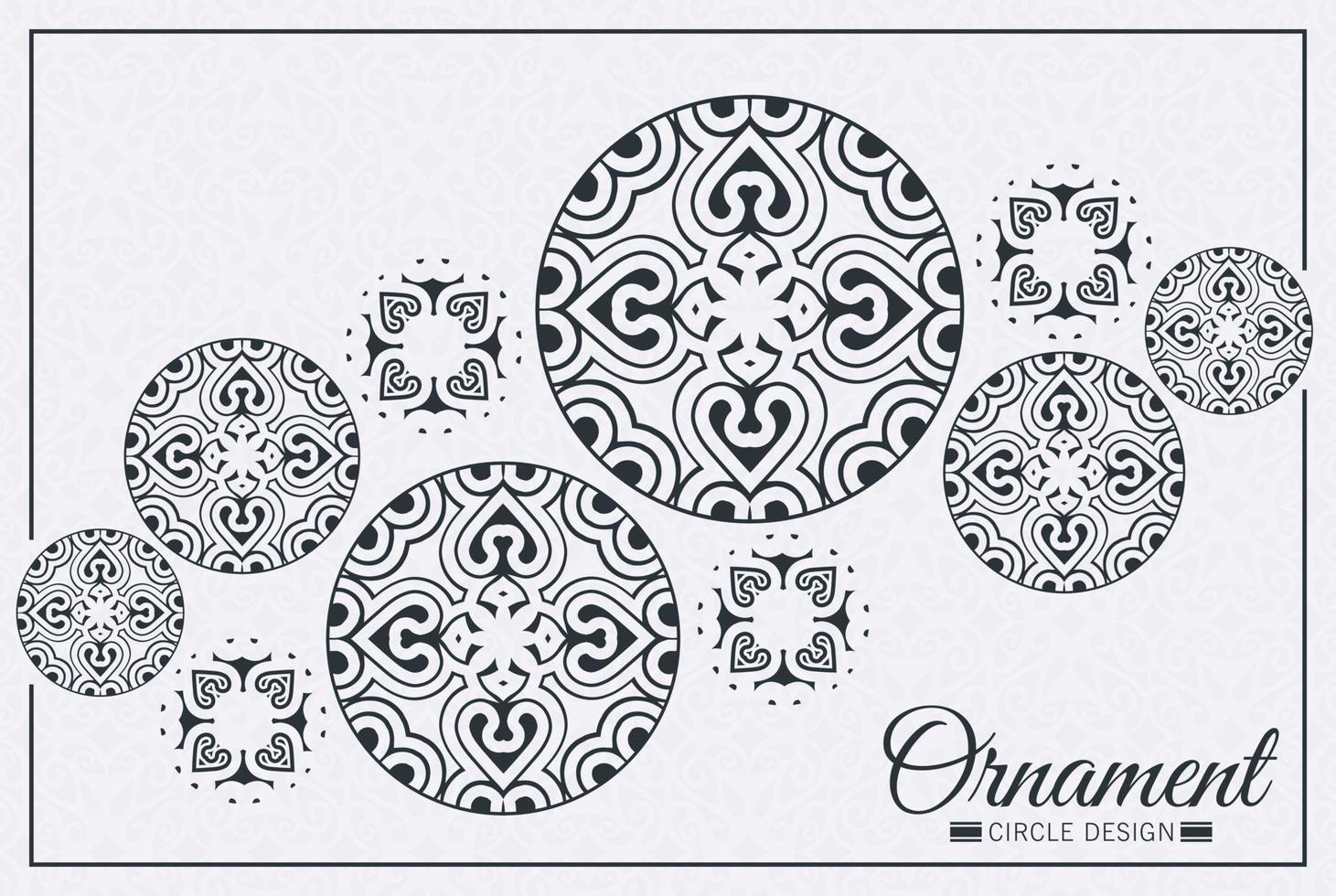 plantilla de diseño de fondo ornamental mandala decorativa vector