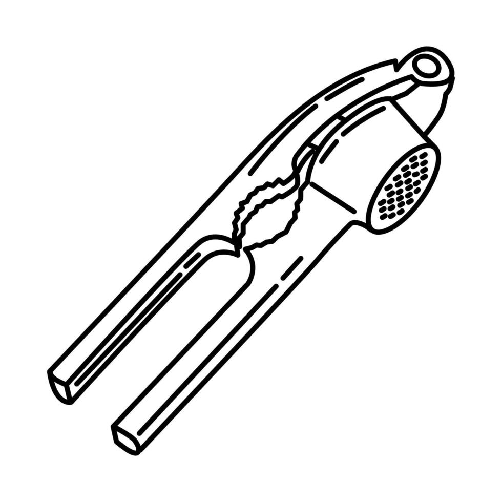 Garlic press Icon. Doodle Hand Drawn or Outline Icon Style vector