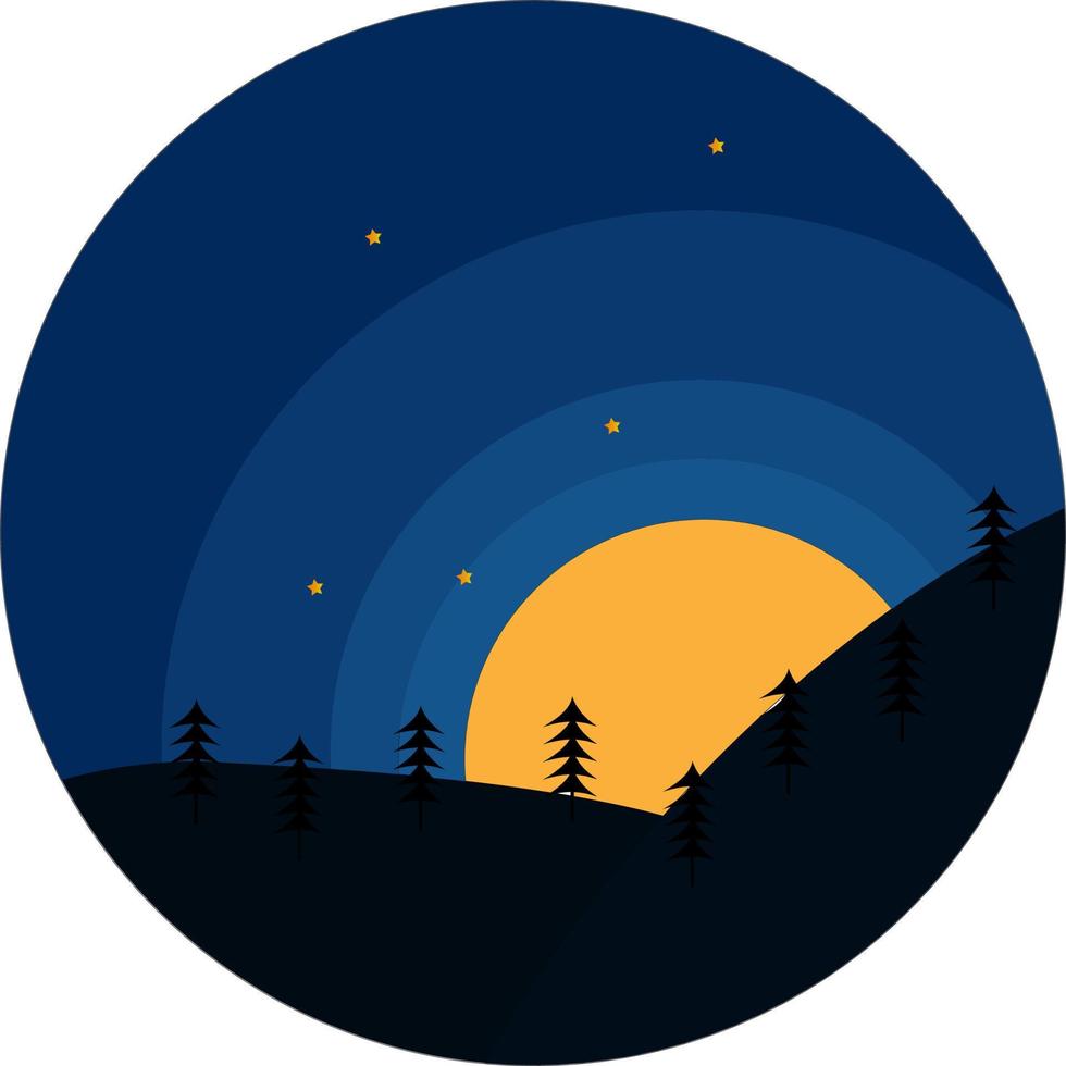 full moon icon vector