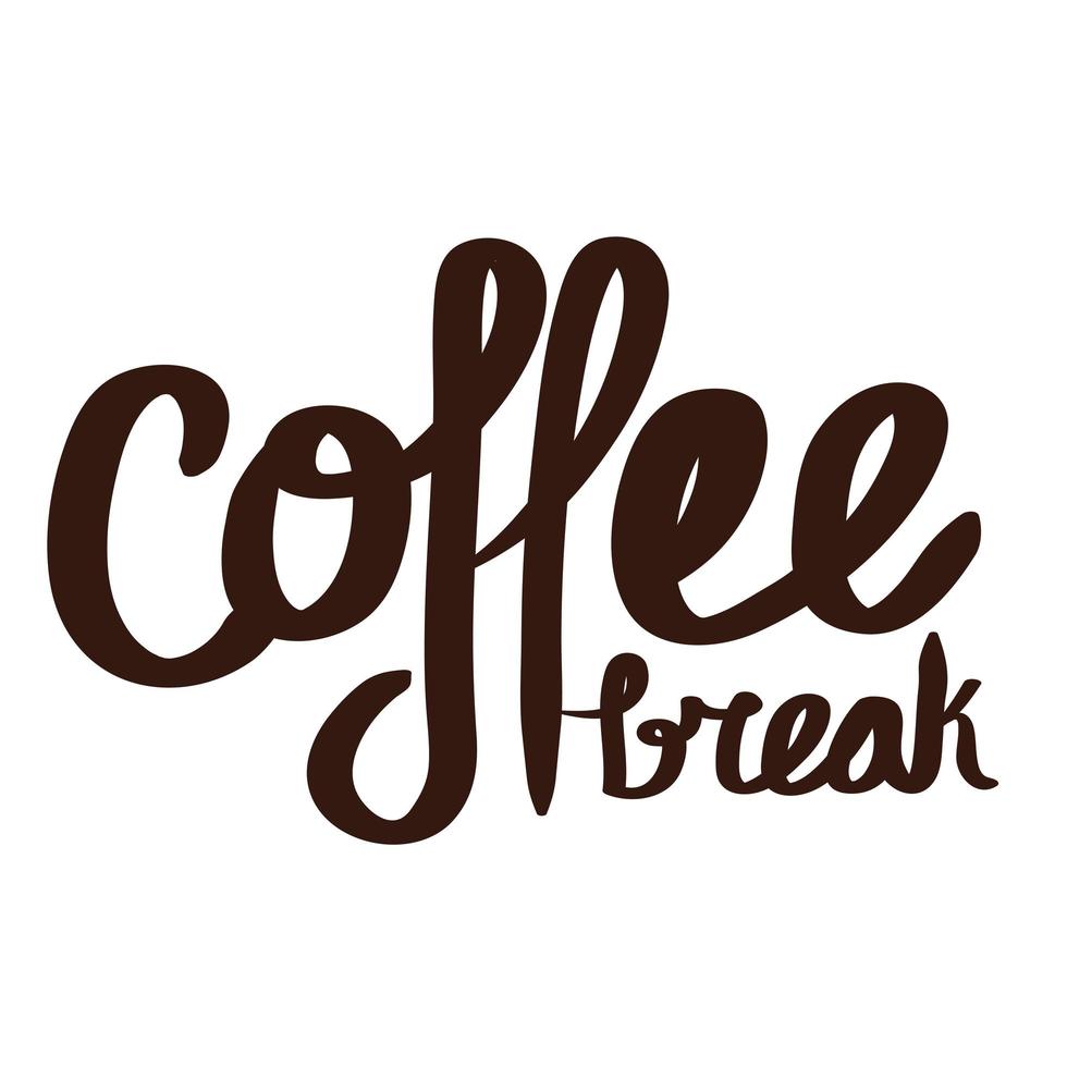 coffee break text vector