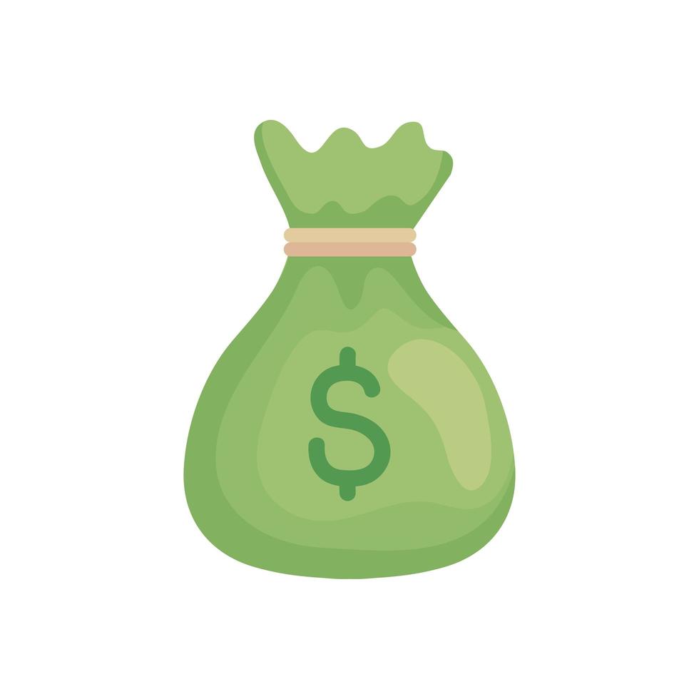 Money bag icon vector