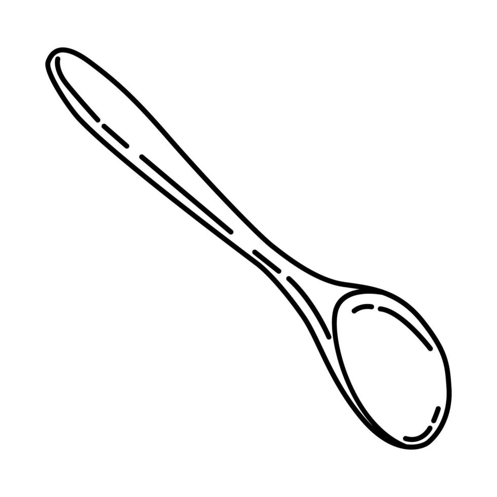 Wooden Spoon Icon. Doodle Hand Drawn or Outline Icon Style vector