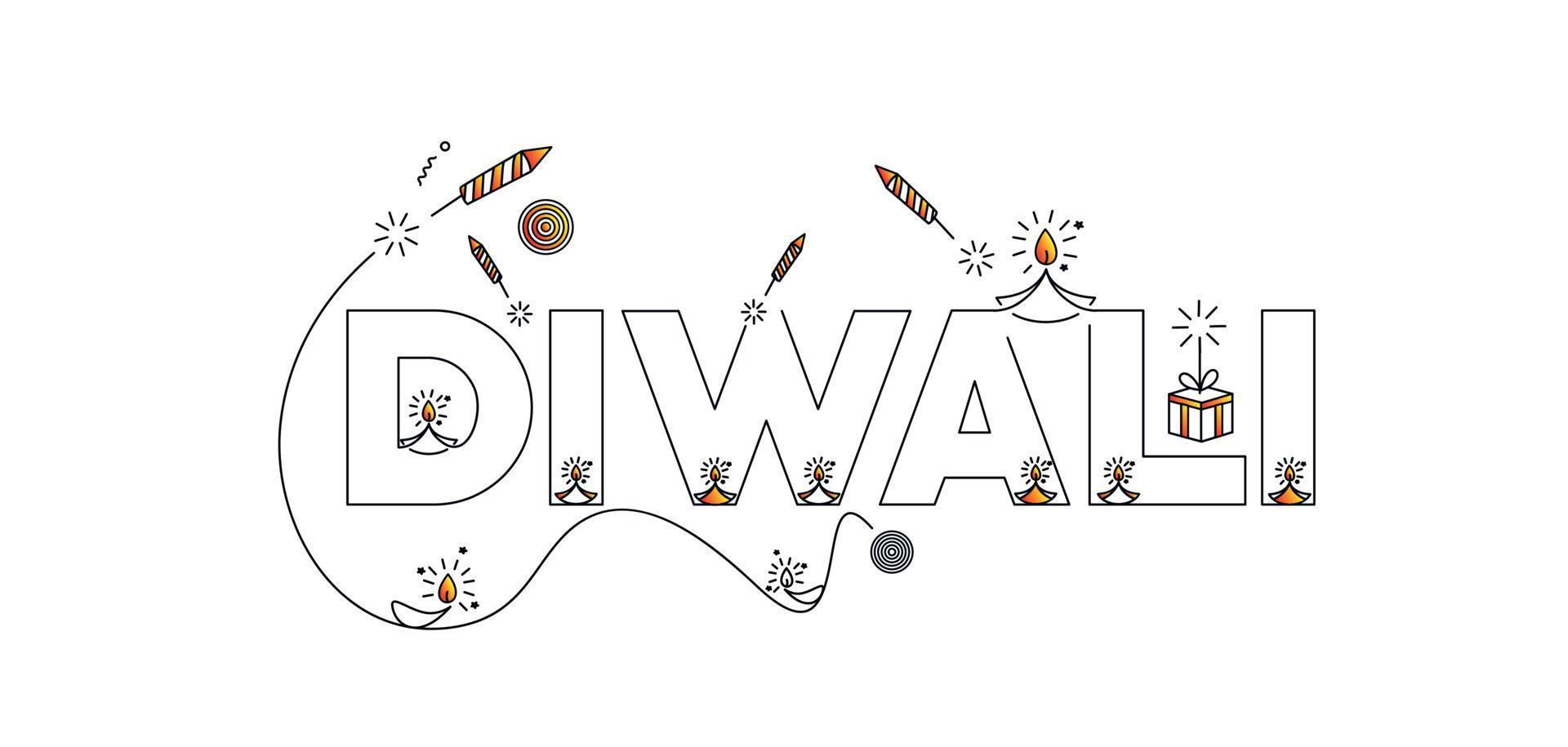 Fondo feliz diwali, ilustración vectorial. vector