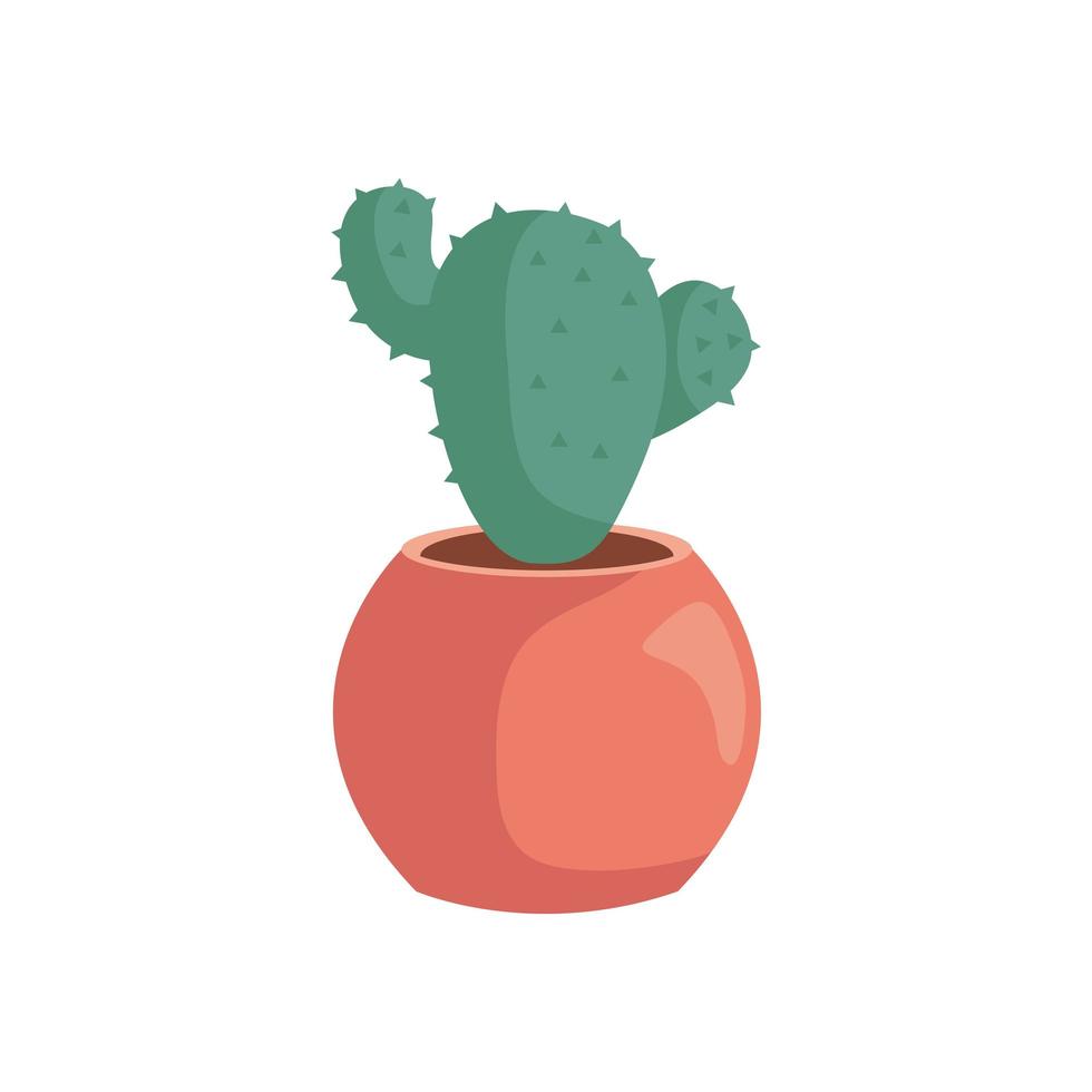 en maceta con cactus vector