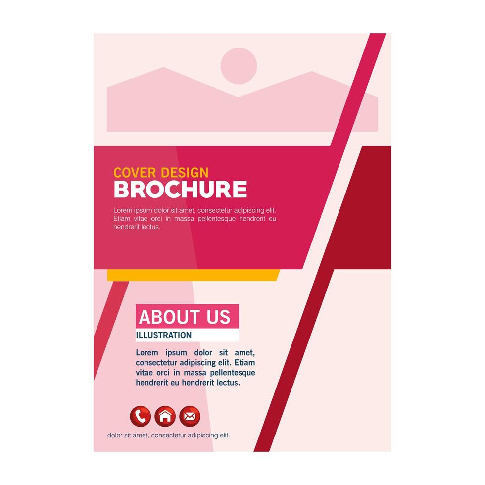 red brochure template vector