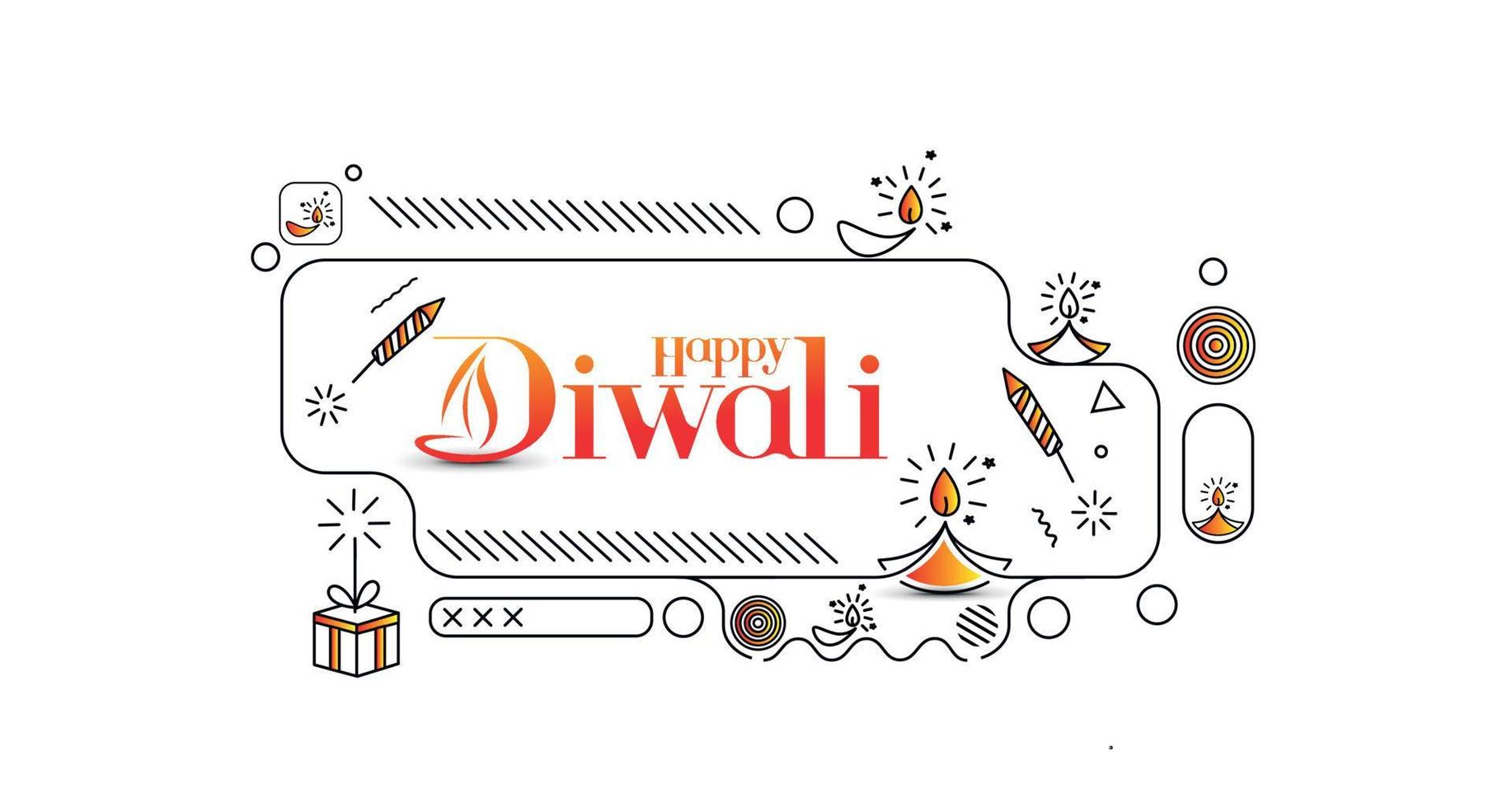 Happy Diwali Background, Vector illustration.