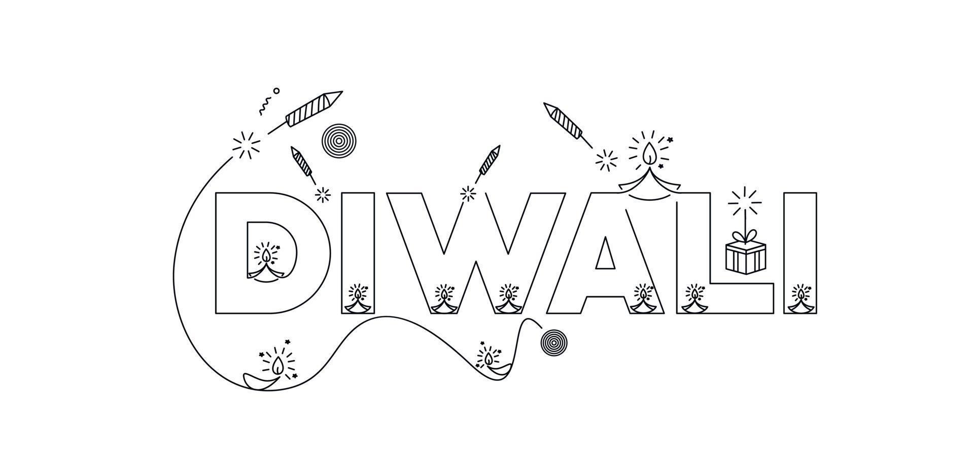 Fondo feliz diwali, ilustración vectorial. vector