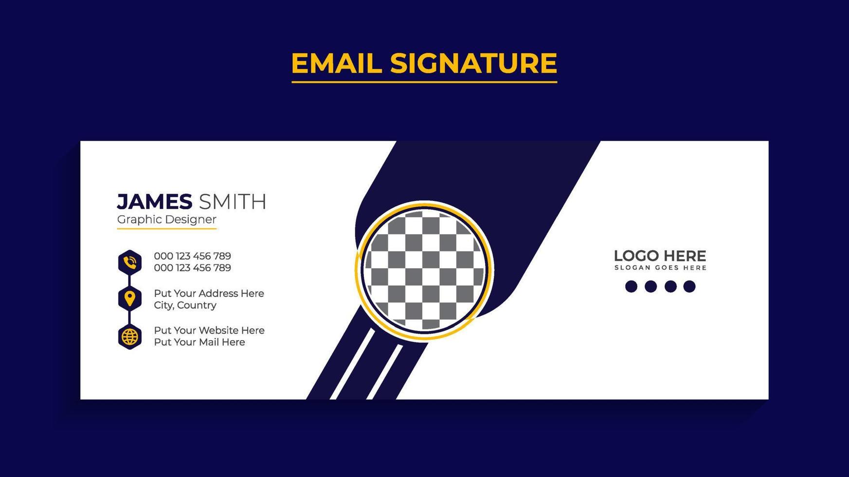 Professional modern Email signature or email footer Template design