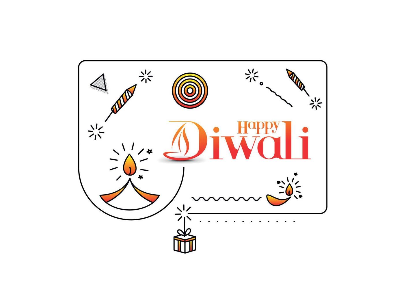 cartel de banner de venta de feliz diwali, ilustración vectorial. vector