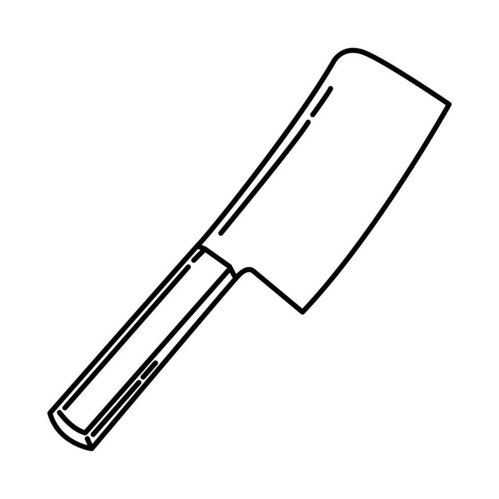 Cleaver Icon. Doodle Hand Drawn or Outline Icon Style vector