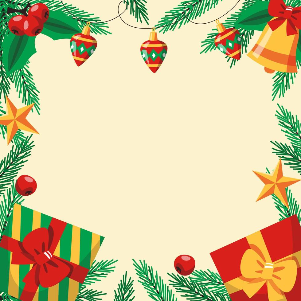 fondo de navidad plano vector