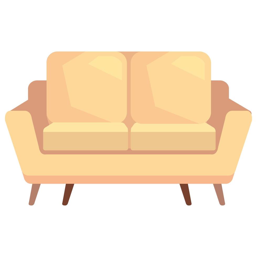 yellow sofa comfortable vector