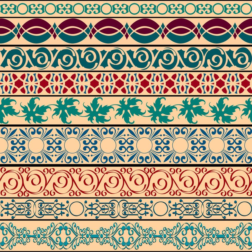 vintage borders set vector