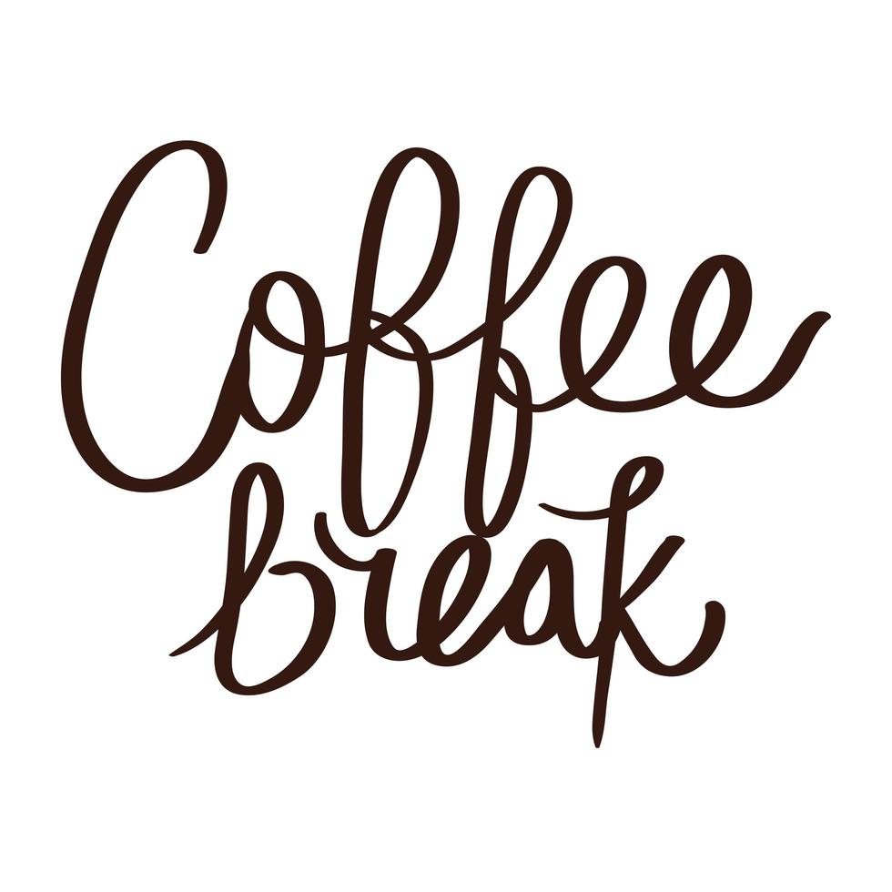 coffee break label vector