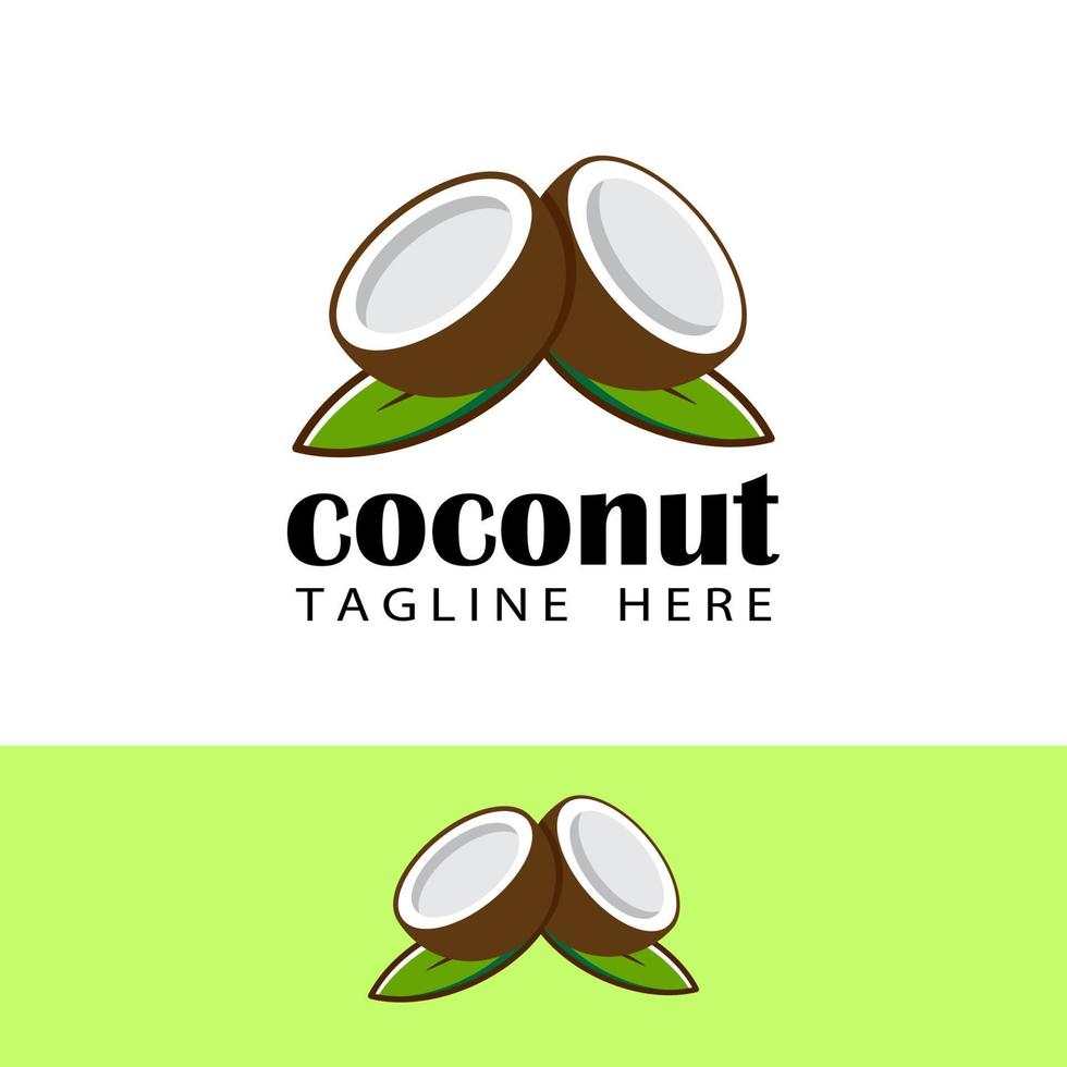 vector de diseño de plantilla de logotipo de coco