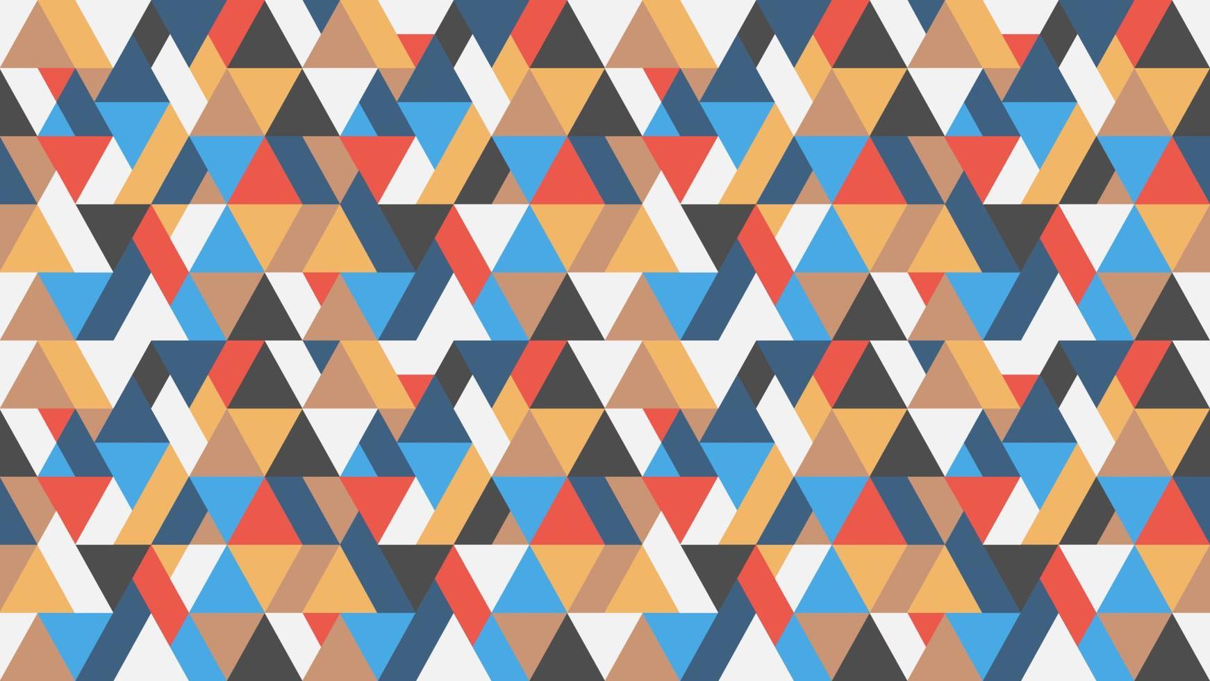 Seamless geometric triangles colorful pattern background vector