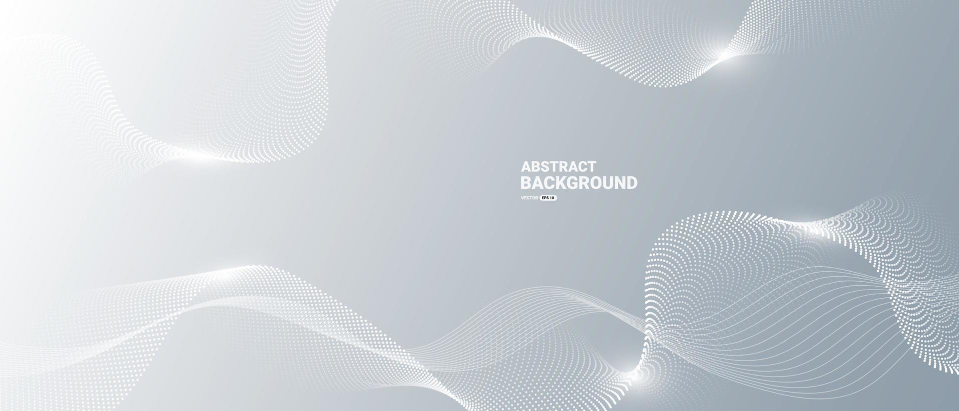 White Abstract background with flowing lines vector