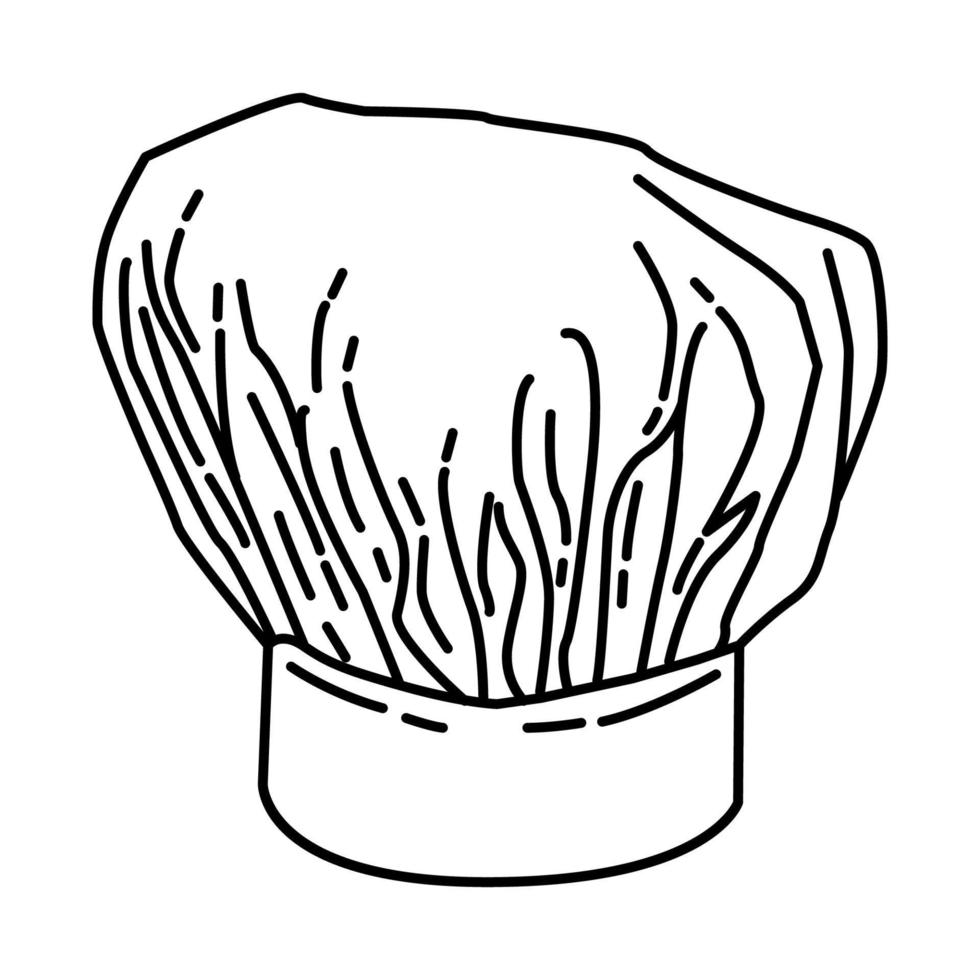 icono de sombrero de chef. Doodle dibujado a mano o estilo de icono de contorno vector