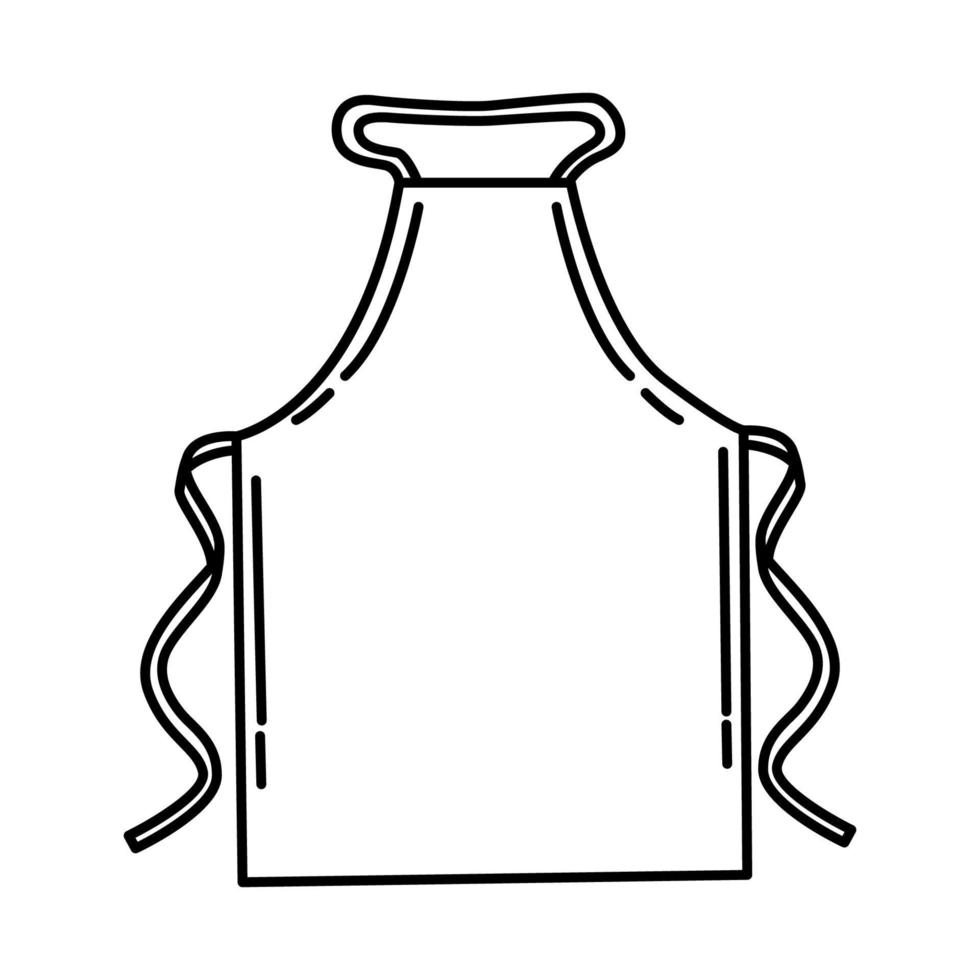 Apron Icon. Doodle Hand Drawn or Outline Icon Style vector