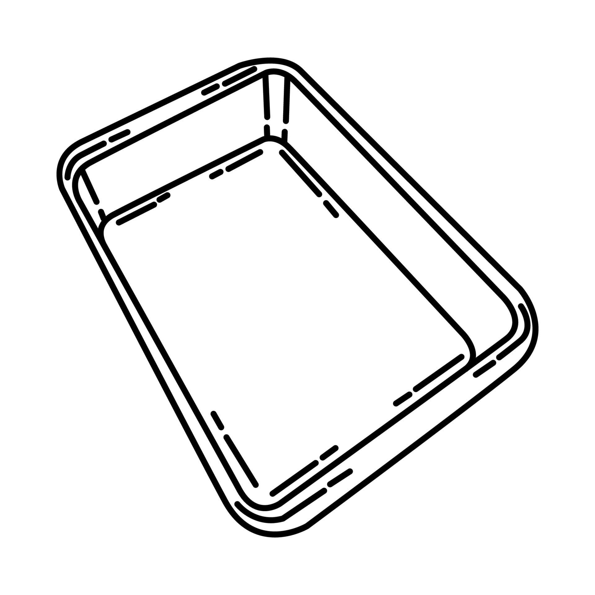 Rectangle Cake Clipart Outline