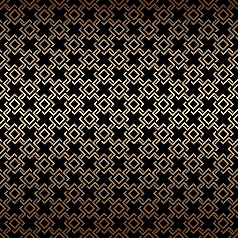 Golden and black seamless pattern, art deco style vector
