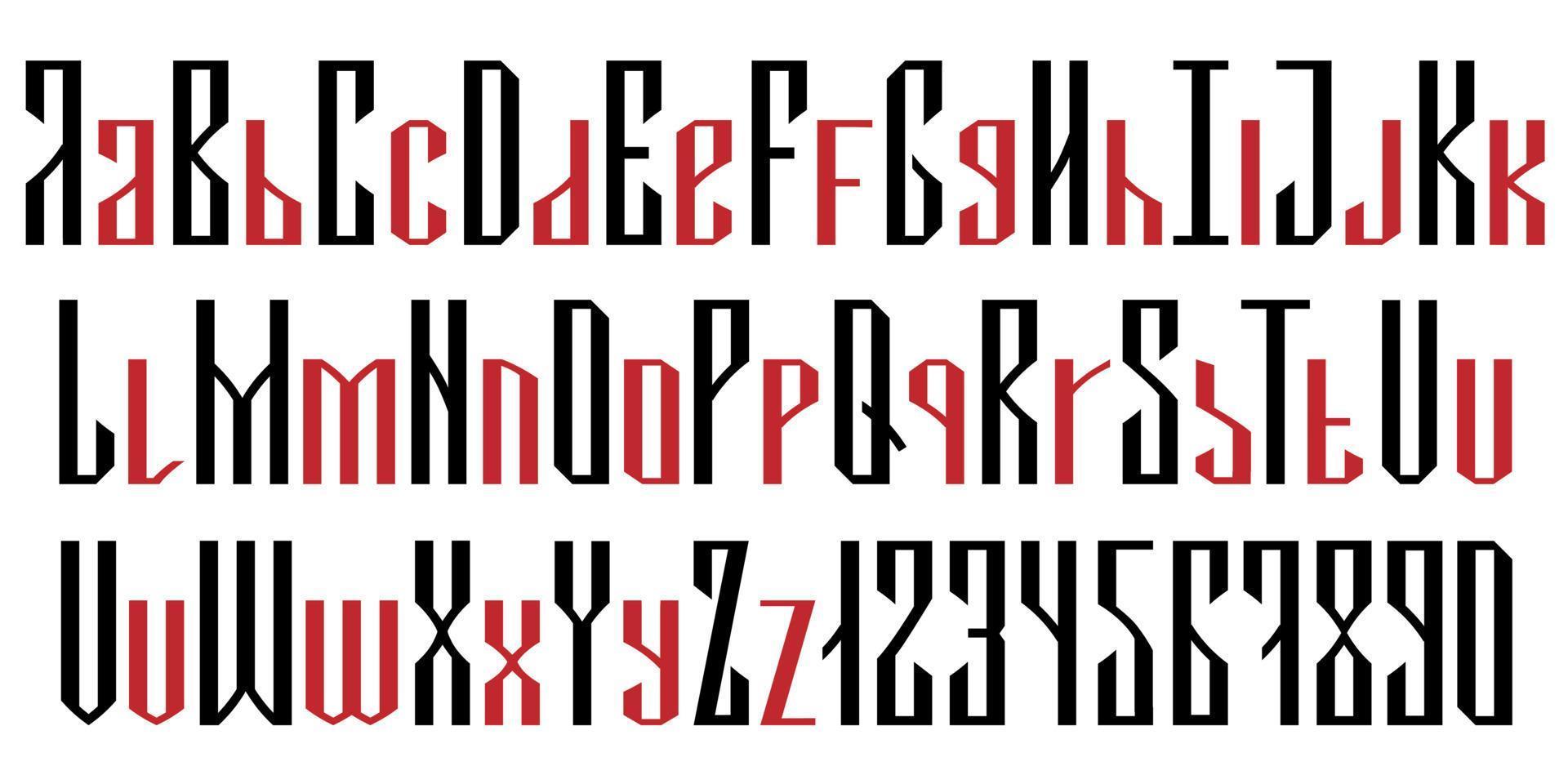 English geometric font cyrillic style vector