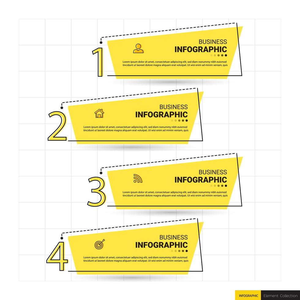 infografía de negocios abstracto colorido vector