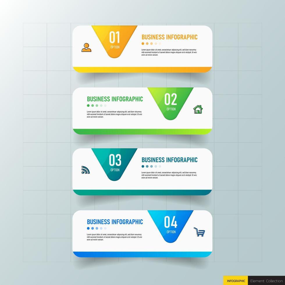 Process infographic template vector