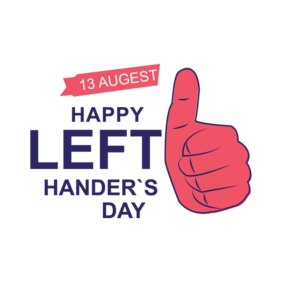 Left Handers Day Free Vector