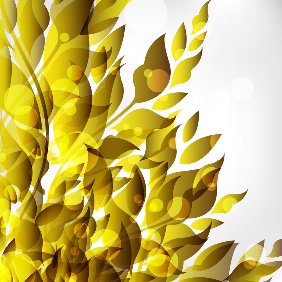 Abstract golden floral vector