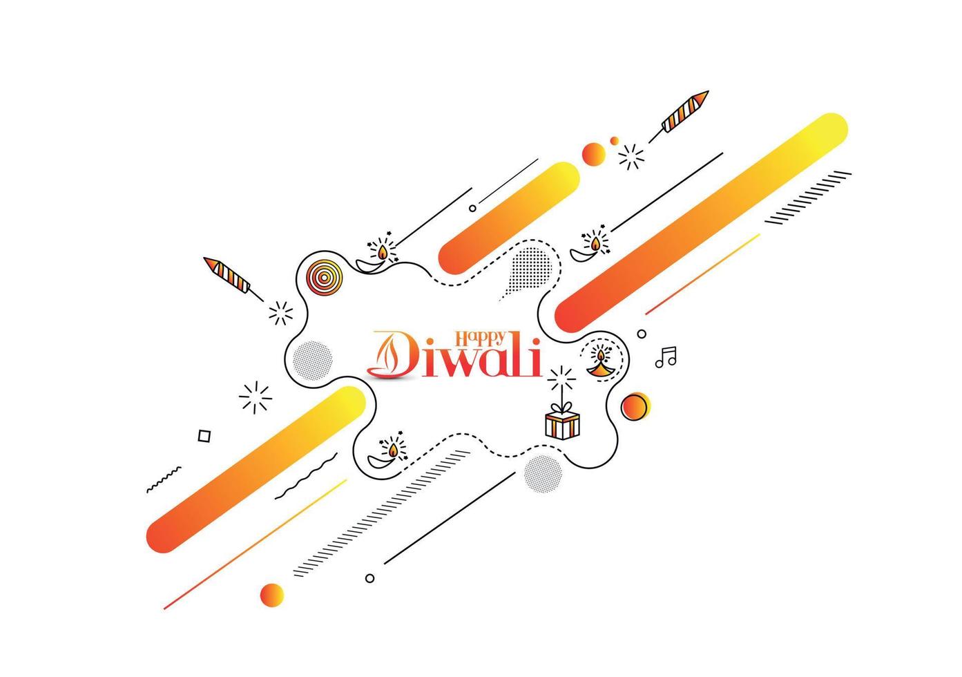 Fondo feliz diwali, ilustración vectorial. vector