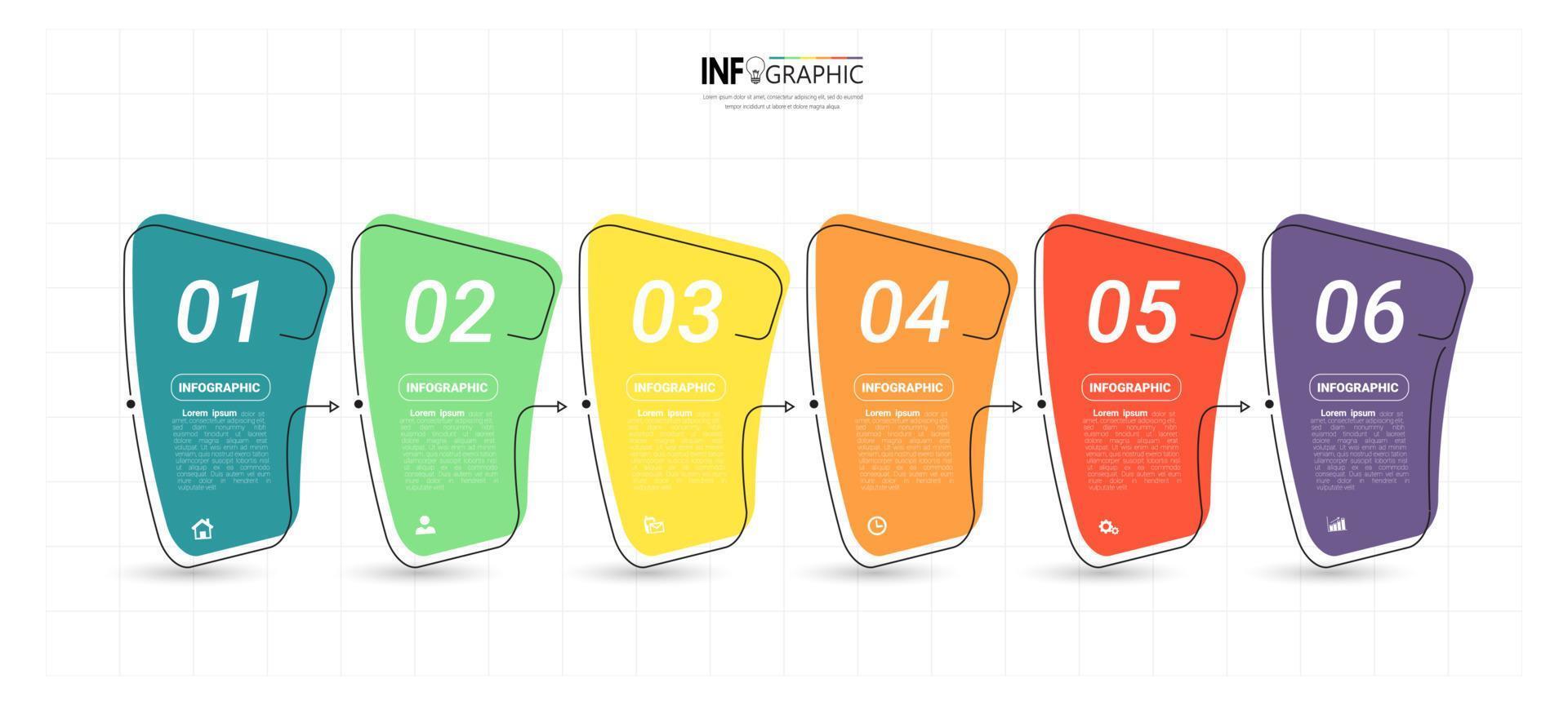 infografía de negocios abstracto colorido vector