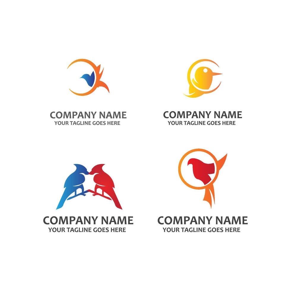 simple animal bird icon vector logo