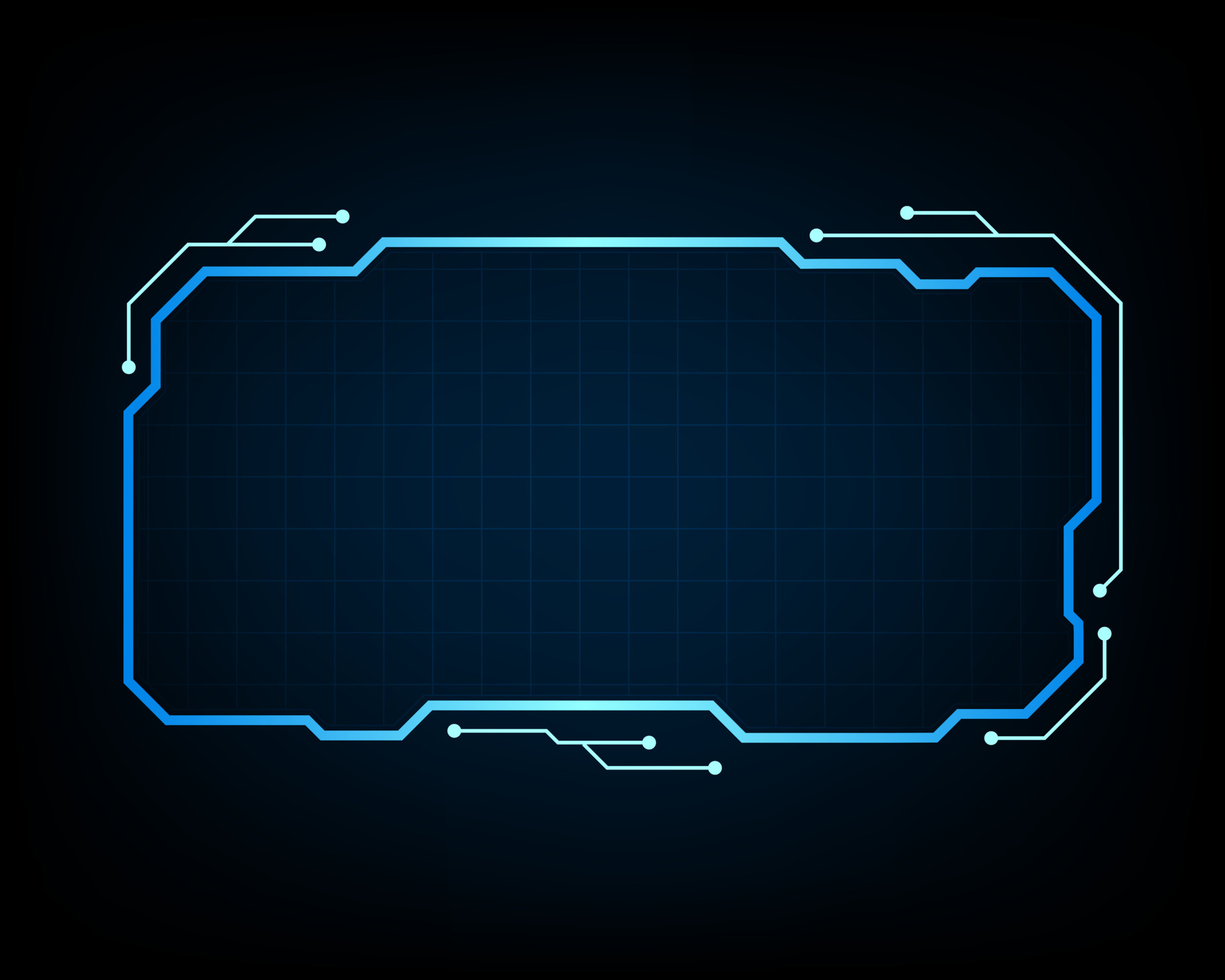 Hologram circuit screen frame template science illustration 4224967