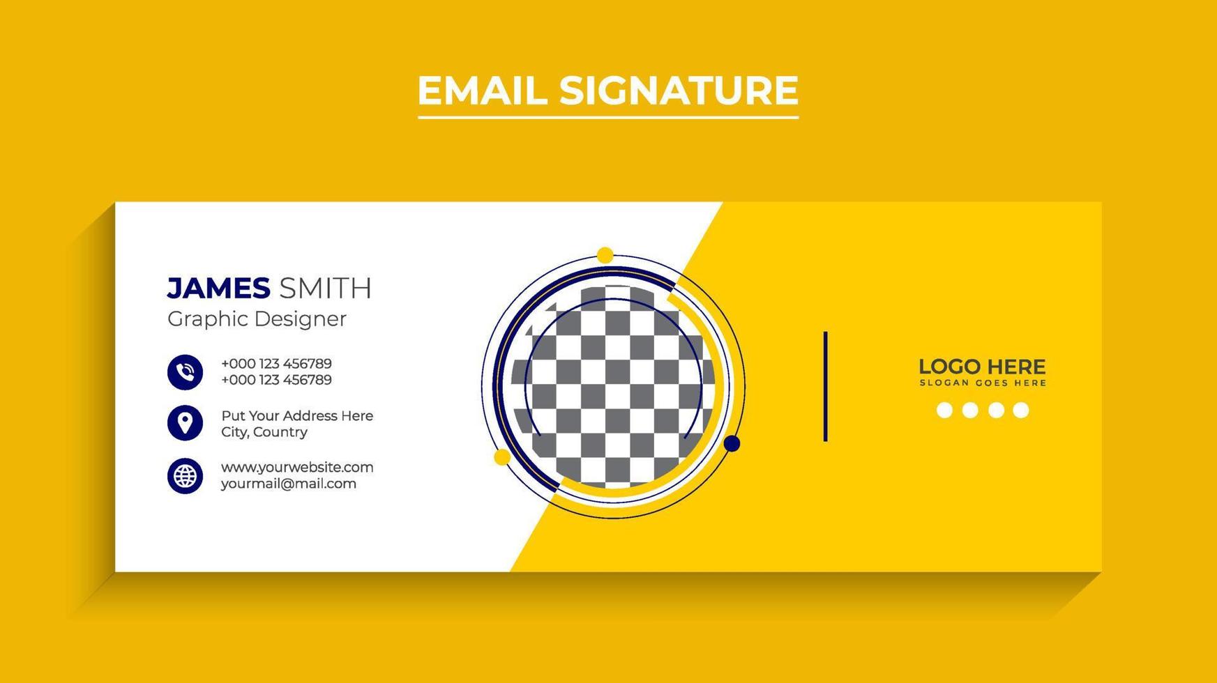 Firma de correo electrónico moderna profesional o diseño de plantilla de pie de página de correo electrónico descarga profesional vector