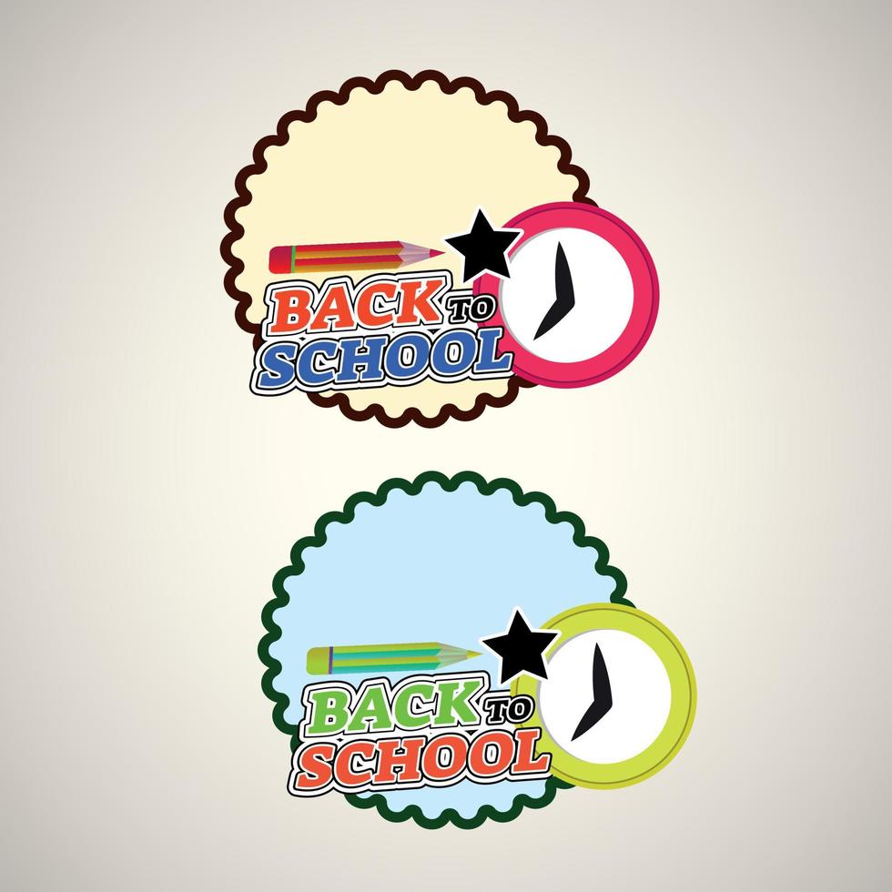 Back to school label vector