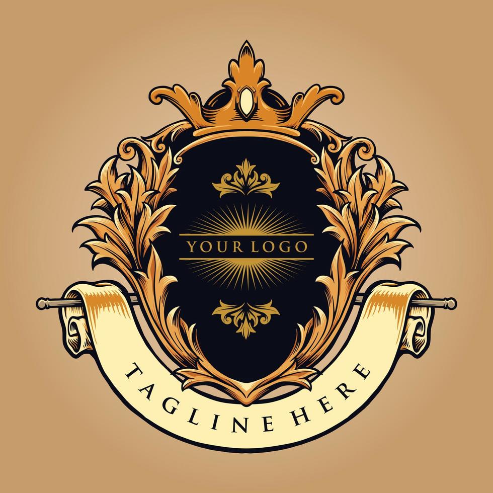Best King Badge Logo Luxury Company vector