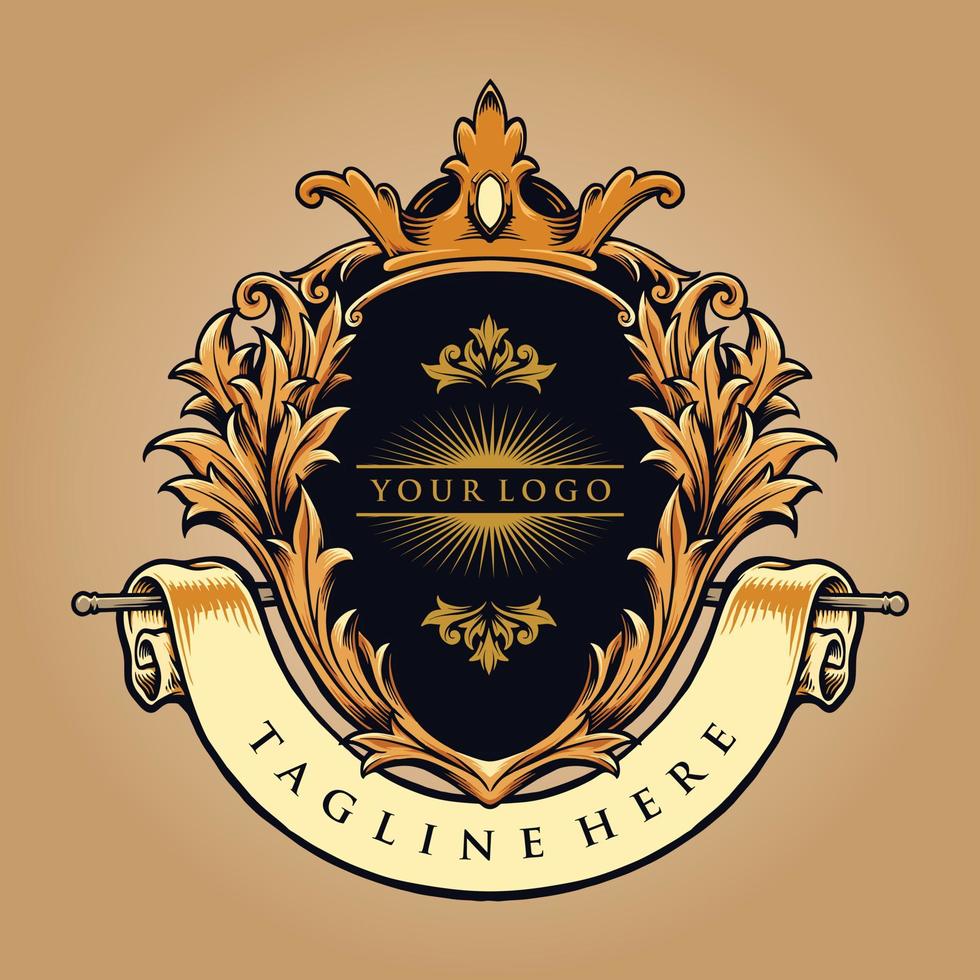 Best King Badge Logo Luxury Company vector