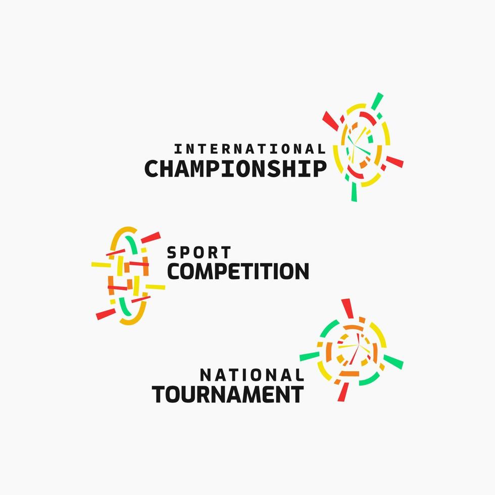 creative circle sports logo vector design template for championship, tournament, and competition event. creative sport championship event logo vector design concept with playful and modern styles.